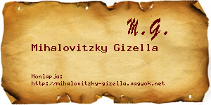 Mihalovitzky Gizella névjegykártya